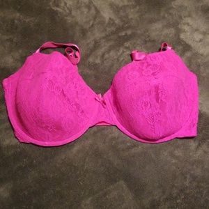 Hot Pink Lace Bra